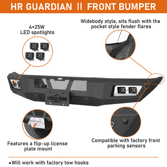 Aftermarket Full-Width Front Bumper for 2014-2021 Toyota Tundra b5023 6