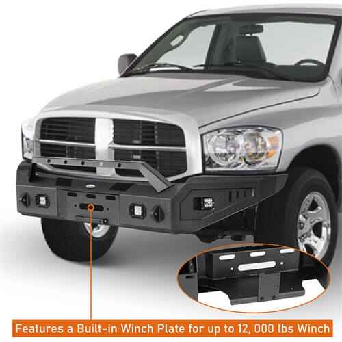 Load image into Gallery viewer, Aftermarket Full-Width Ram 1500 Front Bumper Pickup Truck Parts For 2006-2008 Ram 1500 - Hooke Road b6505 11
