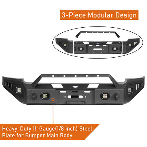 Aftermarket Full-Width Ram 1500 Front Bumper Pickup Truck Parts For 2006-2008 Ram 1500 - Hooke Road b6505 12