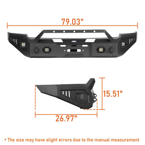 Aftermarket Full-Width Ram 1500 Front Bumper Pickup Truck Parts For 2006-2008 Ram 1500 - Hooke Road b6505 16