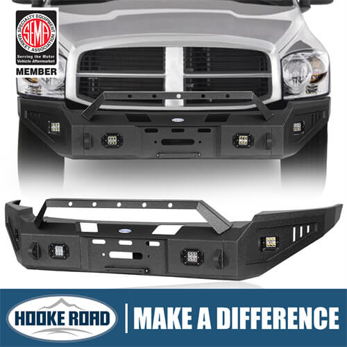 Aftermarket Full-Width Ram 1500 Front Bumper Pickup Truck Parts For 2006-2008 Ram 1500 - Hooke Road b6505 1