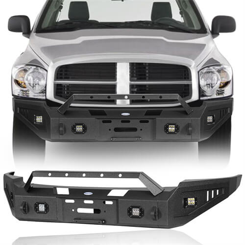 Aftermarket Full-Width Ram 1500 Front Bumper Pickup Truck Parts For 2006-2008 Ram 1500 - Hooke Road b6505 2