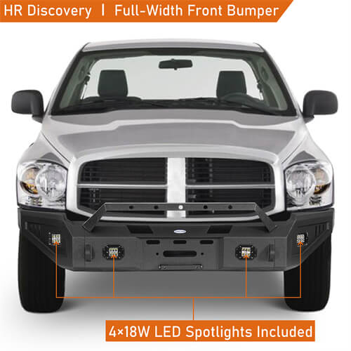 Aftermarket Full-Width Ram 1500 Front Bumper Pickup Truck Parts For 2006-2008 Ram 1500 - Hooke Road b6505 8