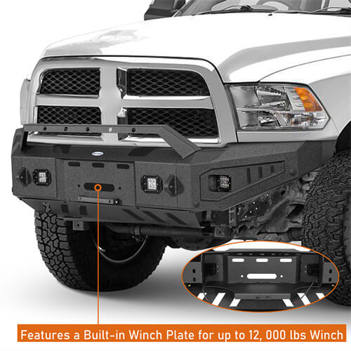 Load image into Gallery viewer, Aftermarket Full-Width Ram 2500 Front Bumper Pickup Truck Parts For 2010-2018 Ram 2500 - Hooke Road b6404 11
