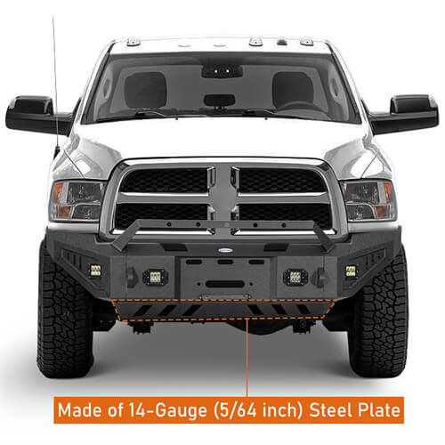 Aftermarket Full-Width Ram 2500 Front Bumper Pickup Truck Parts For 2010-2018 Ram 2500 - Hooke Road b6404 12