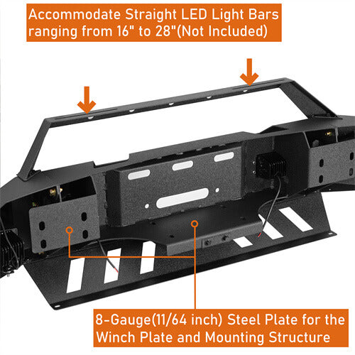 Load image into Gallery viewer, Aftermarket Full-Width Ram 2500 Front Bumper Pickup Truck Parts For 2010-2018 Ram 2500 - Hooke Road b6404 14
