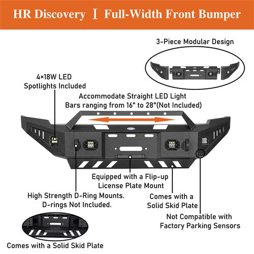 Load image into Gallery viewer, Aftermarket Full-Width Ram 2500 Front Bumper Pickup Truck Parts For 2010-2018 Ram 2500 - Hooke Road b6404 15
