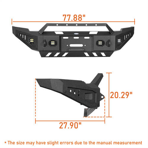 Load image into Gallery viewer, Aftermarket Full-Width Ram 2500 Front Bumper Pickup Truck Parts For 2010-2018 Ram 2500 - Hooke Road b6404 17

