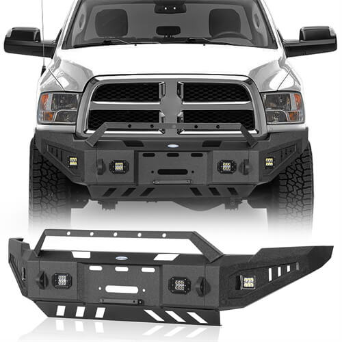 Load image into Gallery viewer, Aftermarket Full-Width Ram 2500 Front Bumper Pickup Truck Parts For 2010-2018 Ram 2500 - Hooke Road b6404 2
