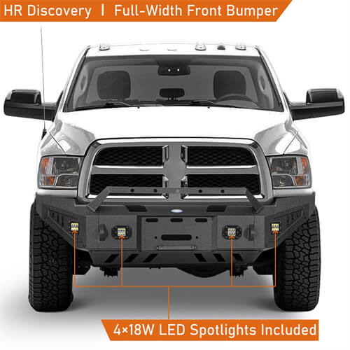Load image into Gallery viewer, Aftermarket Full-Width Ram 2500 Front Bumper Pickup Truck Parts For 2010-2018 Ram 2500 - Hooke Road b6404 8

