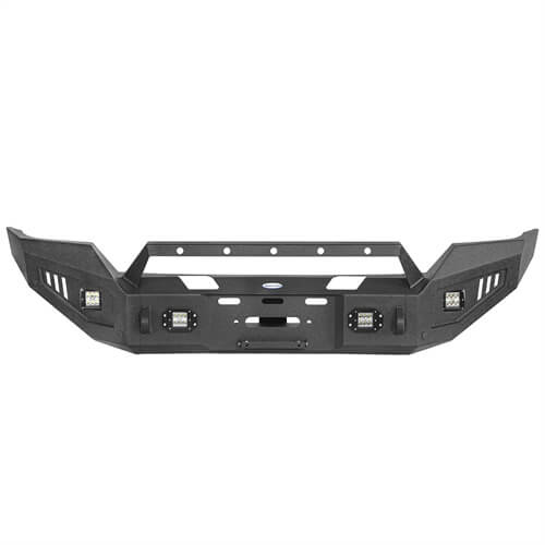 Load image into Gallery viewer, 16-18 Silverado 1500 Aftermarket Full-Width Front Bumper w/ Winch Plate &amp; LED Lights - Hooke Road b9026 16
