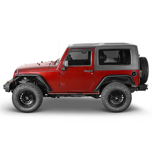 Side Hoop Steps Kit Jeep Wrangler Parts For 2007-2018 Jeep Wrangler JK 2-Door - Hooke Road b2095s 3