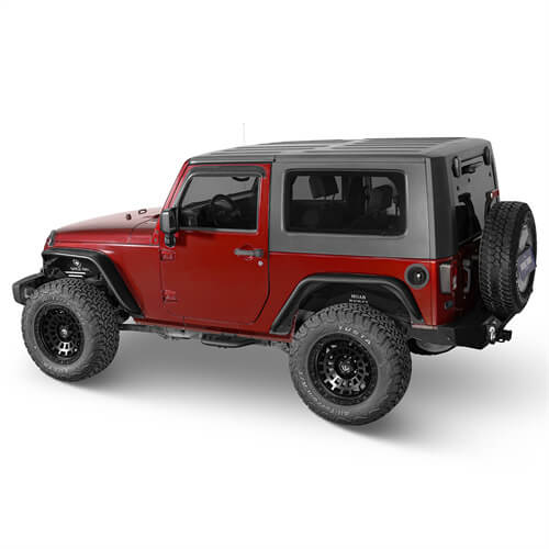 Side Hoop Steps Kit Jeep Wrangler Parts For 2007-2018 Jeep Wrangler JK 2-Door - Hooke Road b2095s 5