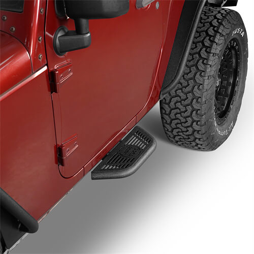 Side Hoop Steps Kit Jeep Wrangler Parts For 2007-2018 Jeep Wrangler JK 2-Door - Hooke Road b2095s 6