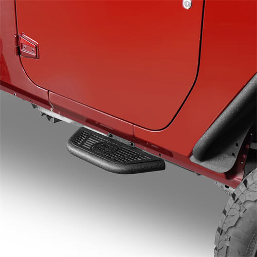 Side Hoop Steps Kit Jeep Wrangler Parts For 2007-2018 Jeep Wrangler JK 2-Door - Hooke Road b2095s 8