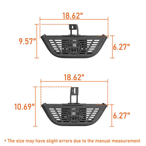 Side Hoop Steps Kit Jeep Wrangler Accessories For 2007-2018 Jeep Wrangler JK 4-Door - Hooke Road b2094s 17