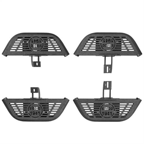 Side Hoop Steps Kit Jeep Wrangler Accessories For 2007-2018 Jeep Wrangler JK 4-Door - Hooke Road b2094s 19