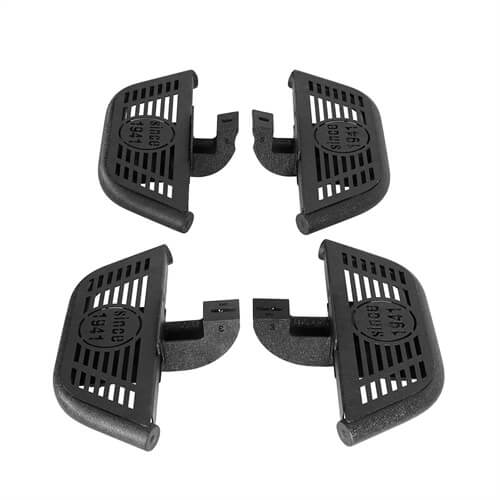 Side Hoop Steps Kit Jeep Wrangler Accessories For 2007-2018 Jeep Wrangler JK 4-Door - Hooke Road b2094s 22