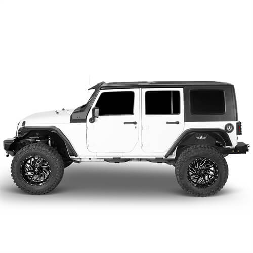 Side Hoop Steps Kit Jeep Wrangler Accessories For 2007-2018 Jeep Wrangler JK 4-Door - Hooke Road b2094s 3