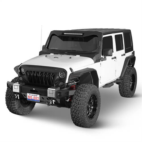 Side Hoop Steps Kit Jeep Wrangler Accessories For 2007-2018 Jeep Wrangler JK 4-Door - Hooke Road b2094s 4