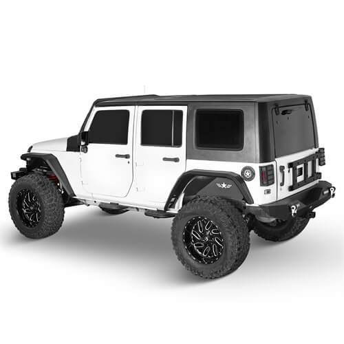 Side Hoop Steps Kit Jeep Wrangler Accessories For 2007-2018 Jeep Wrangler JK 4-Door - Hooke Road b2094s 5