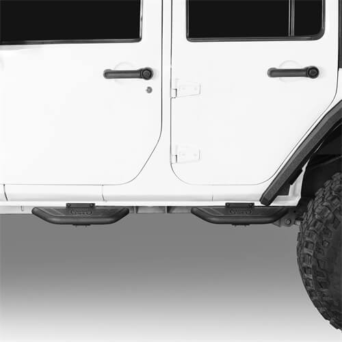 Side Hoop Steps Kit Jeep Wrangler Accessories For 2007-2018 Jeep Wrangler JK 4-Door - Hooke Road b2094s 6