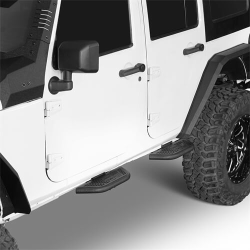 Load image into Gallery viewer, Side Hoop Steps Kit Jeep Wrangler Accessories For 2007-2018 Jeep Wrangler JK 4-Door - Hooke Road b2094s 7
