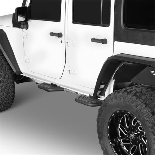 Side Hoop Steps Kit Jeep Wrangler Accessories For 2007-2018 Jeep Wrangler JK 4-Door - Hooke Road b2094s 8