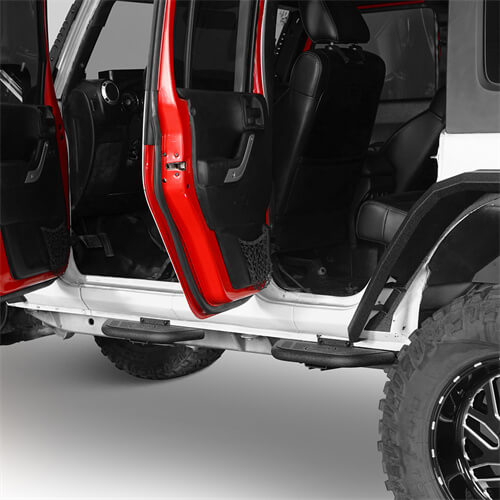 Load image into Gallery viewer, Side Hoop Steps Kit Jeep Wrangler Accessories For 2007-2018 Jeep Wrangler JK 4-Door - Hooke Road b2094s 9
