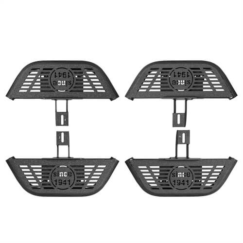 Side Hoop Steps Kit Jeep Wrangler Parts For 2018-2023 Jeep Wrangler JL 4-Door - Hooke Road b3059s 19