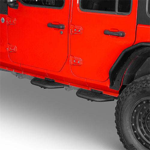 Side Hoop Steps Kit Jeep Wrangler Parts For 2018-2023 Jeep Wrangler JL 4-Door - Hooke Road b3059s 8