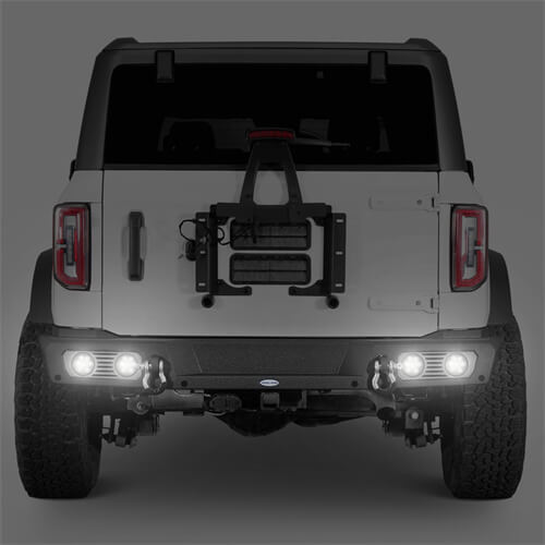 Load image into Gallery viewer, Aftermarket Rear Bumper Off Road Parts w/D-Rings &amp; LED Lights For 2021-2023 Ford Bronco Excluding Raptor - Hooke Road b8923s 12
