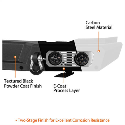 Load image into Gallery viewer, Aftermarket Rear Bumper Off Road Parts w/D-Rings &amp; LED Lights For 2021-2023 Ford Bronco Excluding Raptor - Hooke Road b8923s 21
