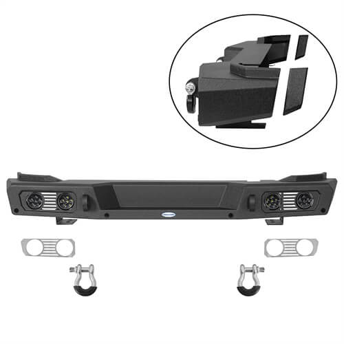 Load image into Gallery viewer, Aftermarket Rear Bumper Off Road Parts w/D-Rings &amp; LED Lights For 2021-2023 Ford Bronco Excluding Raptor - Hooke Road b8923s 23

