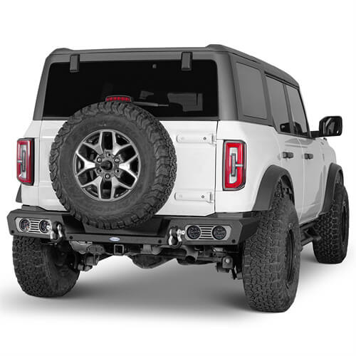 Load image into Gallery viewer, Aftermarket Rear Bumper Off Road Parts w/D-Rings &amp; LED Lights For 2021-2023 Ford Bronco Excluding Raptor - Hooke Road b8923s 4
