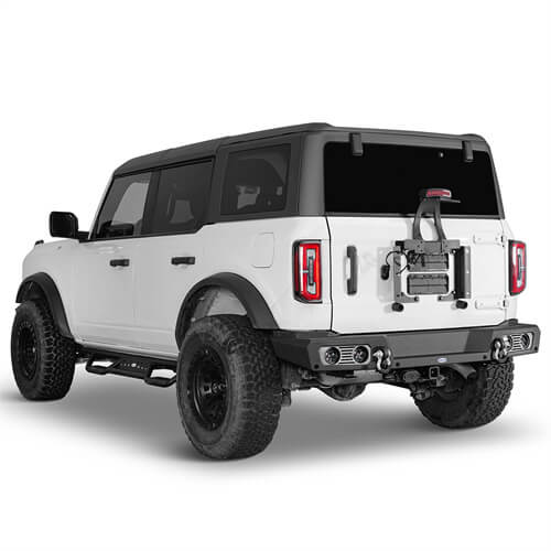 Load image into Gallery viewer, Aftermarket Rear Bumper Off Road Parts w/D-Rings &amp; LED Lights For 2021-2023 Ford Bronco Excluding Raptor - Hooke Road b8923s 5
