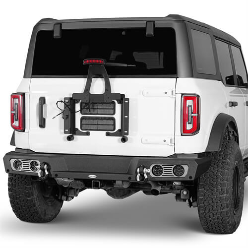 Load image into Gallery viewer, Aftermarket Rear Bumper Off Road Parts w/D-Rings &amp; LED Lights For 2021-2023 Ford Bronco Excluding Raptor - Hooke Road b8923s 6
