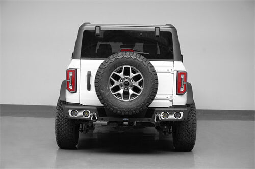 Aftermarket Rear Bumper Off Road Parts w/D-Rings & LED Lights For 2021-2023 Ford Bronco Excluding Raptor - Hooke Road b8923s 9