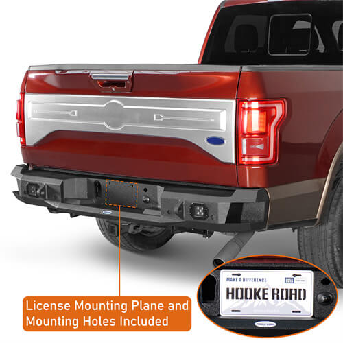 2015-2017 Ford F-150 Rear Bumper Aftermarket Bumper Pickup Truck Parts - Hooke Road b8284 11