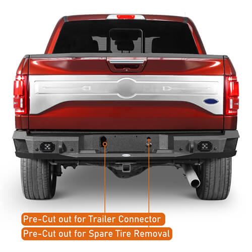 2015-2017 Ford F-150 Rear Bumper Aftermarket Bumper Pickup Truck Parts - Hooke Road b8284 12
