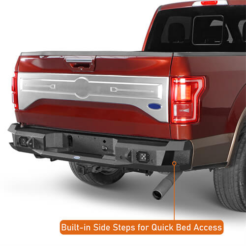 2015-2017 Ford F-150 Rear Bumper Aftermarket Bumper Pickup Truck Parts - Hooke Road b8284 15