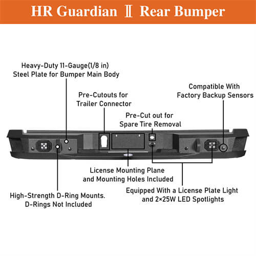 Load image into Gallery viewer, 2015-2017 Ford F-150 Rear Bumper Aftermarket Bumper Pickup Truck Parts - Hooke Road b8284 18
