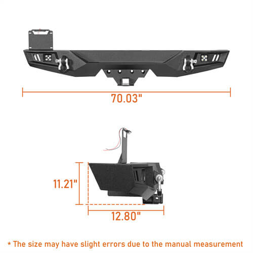 2007-2018 Jeep JK Rear Bumper Hooke Road Bumpers 4x4 Jeep Parts - Hooke Road b2097s 17