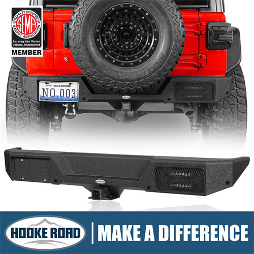 2018-2024 Jeep Wrangler JL Rear Bumper 4x4 Jeep Parts Aftermarket Bumpers - Hooke Road b3056s 1