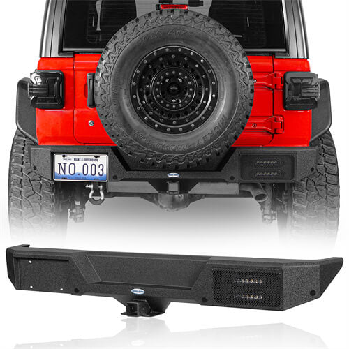 Load image into Gallery viewer, 2018-2024 Jeep Wrangler JL Rear Bumper 4x4 Jeep Parts Aftermarket Bumpers - Hooke Road b3056s 2
