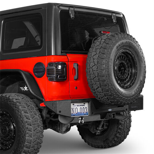 Load image into Gallery viewer, 2018-2024 Jeep Wrangler JL Rear Bumper 4x4 Jeep Parts Aftermarket Bumpers - Hooke Road b3056s 7
