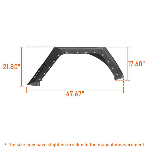 Load image into Gallery viewer, 2018-2024 Jeep Wrangler JL Rear Fender Flares Wheel Well Guards 4x4 Jeep Parts - Hooke Road b3064 19

