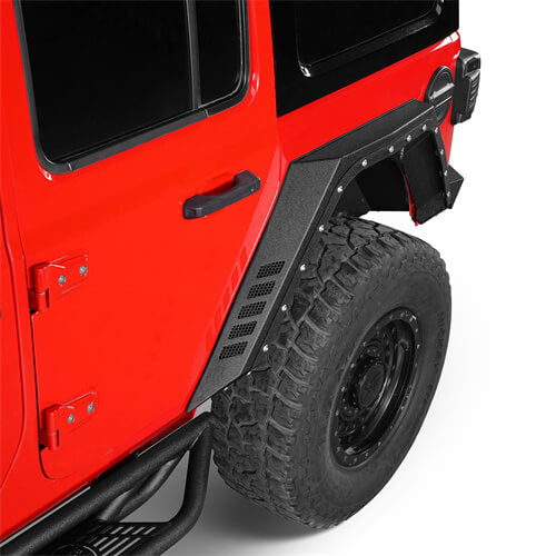 2018-2024 Jeep Wrangler JL Rear Fender Flares Wheel Well Guards 4x4 Jeep Parts - Hooke Road b3064 6