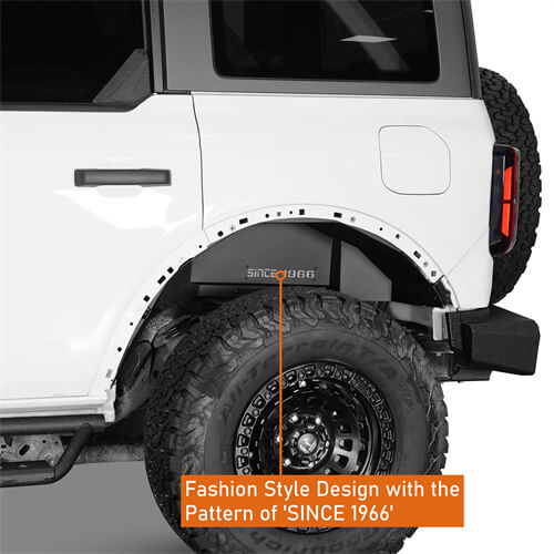 Load image into Gallery viewer, Aftermarket Rear Wheel Well Liners 4x4 Truck Parts For 2021 2022 2023 Ford Bronco - Hooke Road b8915s 10
