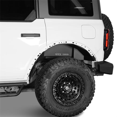 Aftermarket Rear Wheel Well Liners 4x4 Truck Parts For 2021 2022 2023 Ford Bronco - Hooke Road b8915s 6